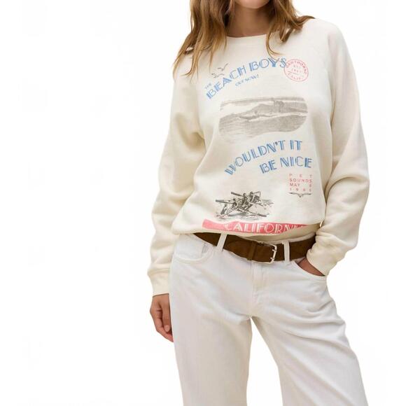DAYDREAMER Tops - NEW DAYDREAMER beach boys wouldn’t it be nice sweatshirt in white